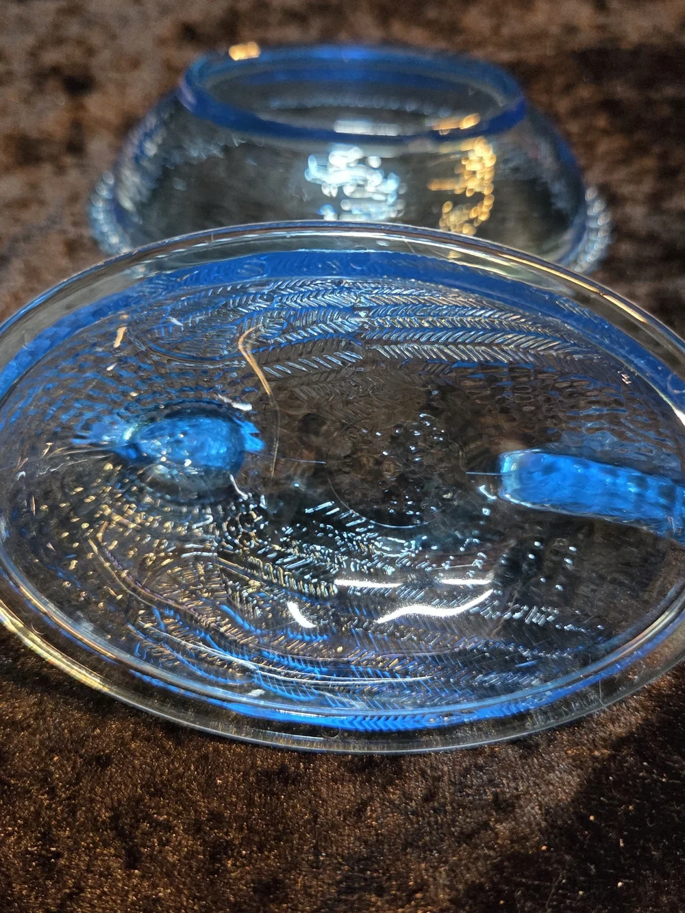 Light Blue Hen on a Nest Unbranded Acrylic (Plastic) Measures 5 Inches Long